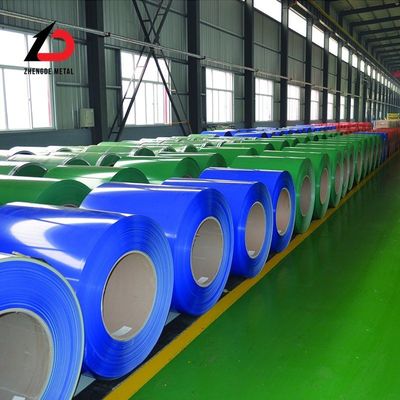 คุณภาพ  JIS PPGI Steel Coil 20 Gauge 28 Gauge Color Coated Galvanized Steel Coil โรงงาน