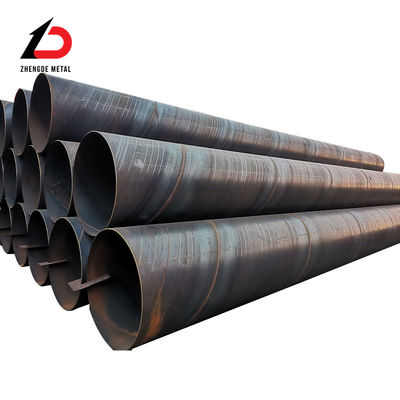 A106 A36 A53 ท่อเหล็กหนา 6mm-20mm SSAW ท่อเหล็กผสมผสานทรงกลม 609 mm ใช้สําหรับท่อน้ํามันและก๊าซ