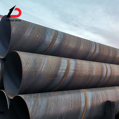 A106 A36 A53 ท่อเหล็กหนา 6mm-20mm SSAW ท่อเหล็กผสมผสานทรงกลม 609 mm ใช้สําหรับท่อน้ํามันและก๊าซ