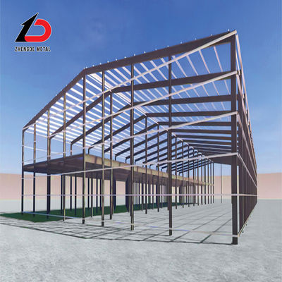 โครงสร้างกรอบเหล็ก Prefab สินค้าที่กําหนดเอง โกดัง Prefabricated