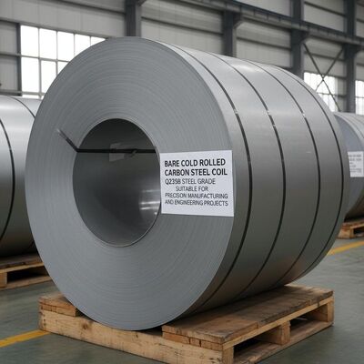 โคลล์เหล็กคาร์บอนม้วนเย็นเปลือย เปลือย เกรดเหล็ก Q235B เหมาะสําหรับการผลิตแม่นยําและโครงการวิศวกรรม