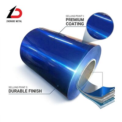 DX51D Z100-Z275 PE Coated Prepainted Galvanized Steel Coil for Roofing Sheet Construction Export