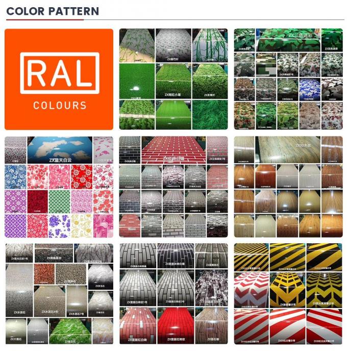 Ral Color PPGI Steel Coil PE SMP PVDF โลหะเคลือบด้วยสี 6